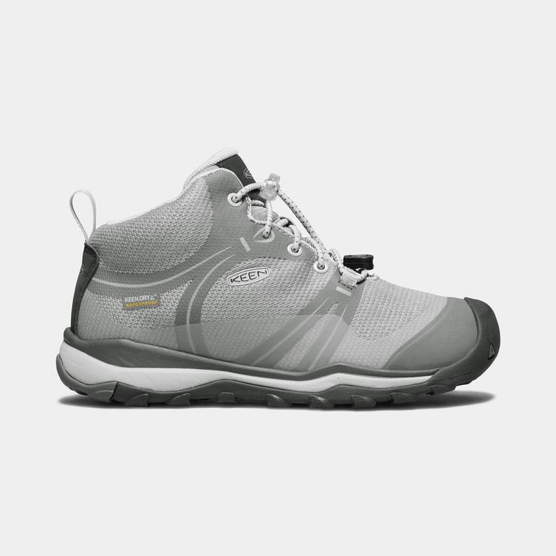 Keen Terradora Waterproof Mid Kids Hiking Boots Grey Outlet (3675-CPJTI)